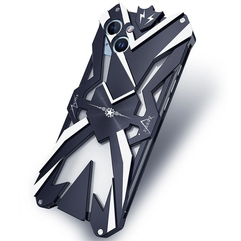 For iPhone 14 Aluminum Alloy Shockproof Phone Case Stylish Anti-scratch Back Cover For iPhone 14 Aluminum Alloy Shockproof Phone Case Stylish Anti-scratch Back Cover